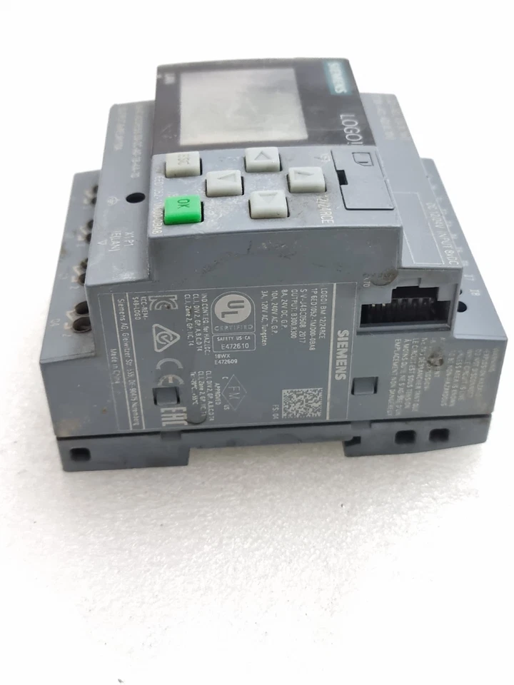 Siemens 6ED1052-1MD00-0BA8 BM 12/24RCE Logo Plc Controller 6ED10521MD000B8 Used